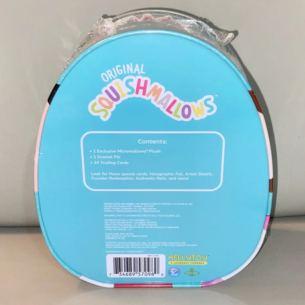 Squishmallows Official Kellytoy Collector’s Tin with Micromallow Exclusive Pin